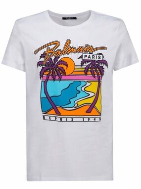 Balmain Paris Men's White T-Shirt - Size XXL